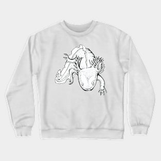 Dotted Axolotl Swimming Forward Crewneck Sweatshirt